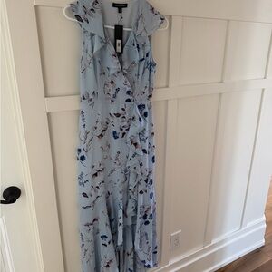 Banana Republic Light Blue Floral Maxi Dress